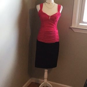 Hot Pink Ruch Tank Top